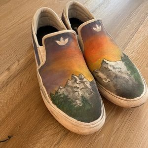 Hand Painted Adidas Slip-Ons